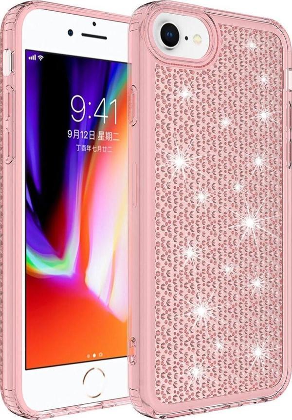 Coverzone Iphone 13 Ile Uyumlu Kılıf Airbagli Kamera Korumalı Parlak Tasarımlı Z-snow Emollient Kapak Pembe - Image 1