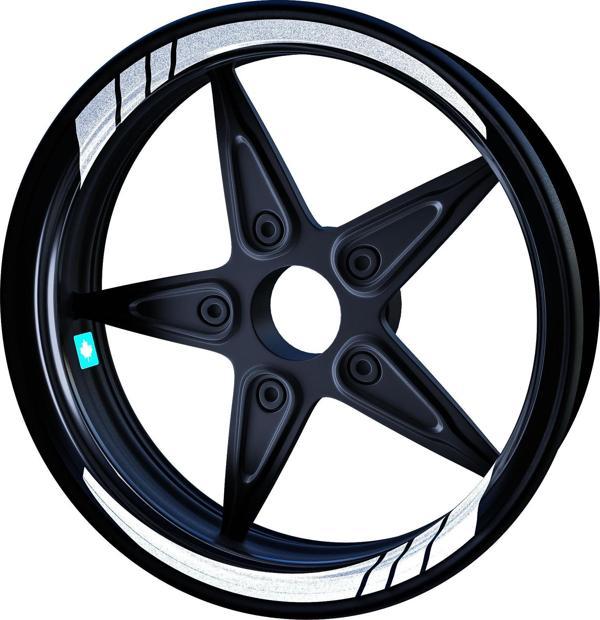 Reflektif Beyaz (Gri) Moto GP İç Jant Şeridi Sticker Çınar Extreme  - Image 1