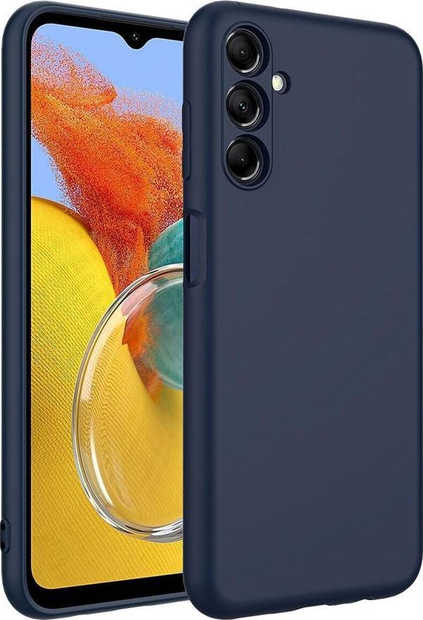 Coverzone Samsung Galaxy M14 ile Uyumlu Kılıf Kadife Iç Yüzey Silikon Z-Mara Lansman Vieri Kılıf Lacivert - Image 1