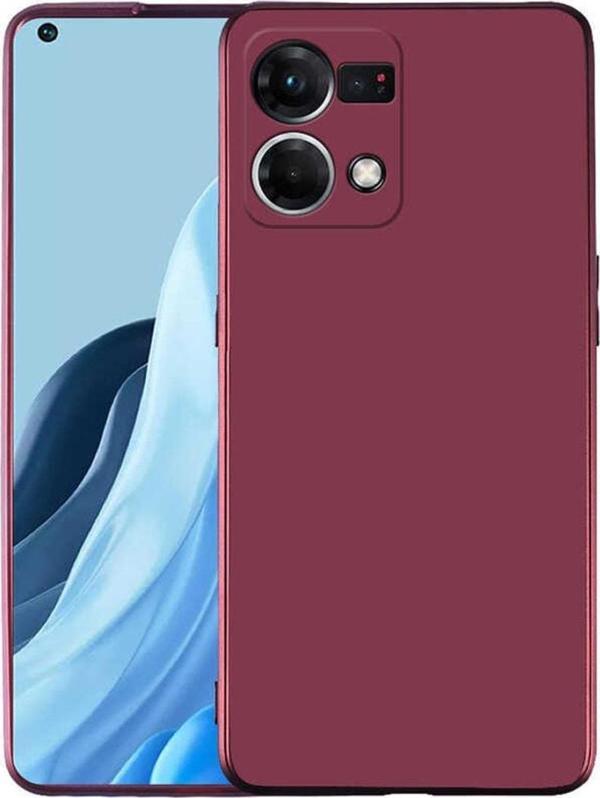 Coverzone Oppo Reno 7 4g Ile Uyumlu Kılıf Premier Silikon Kapak Mürdüm - Image 1