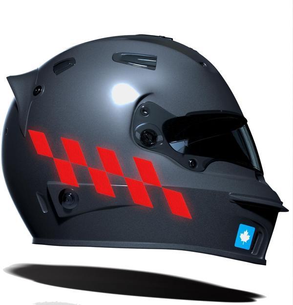 Reflektif Kırmızı Damalı Kask Motosiklet Sticker Takımı Çınar Extreme  - Image 1