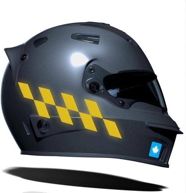Reflektif Sarı Damalı Kask Motosiklet Sticker Takımı Çınar Extreme  - Image 1
