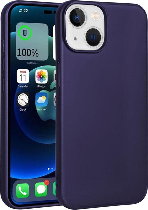 Coverzone iPhone 15 Plus ile uyumlu Kılıf Soft ve pürüzsüz Premier Silikon Kapak Lacivert - Image 1