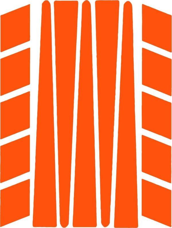 Şerit Şeklinde Floresan Turuncu Sticker Çınar Extreme  - Image 1