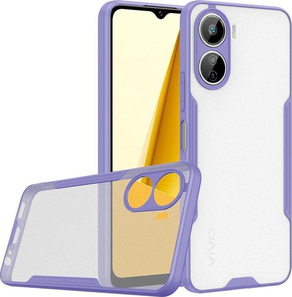 Coverzone Vivo Y16 Ile Uyumlu Kılıf Pastel Renkli Kenar Perfe Tpu Mat Yüzeyli Silikon Kılıf Lacivert - Image 1