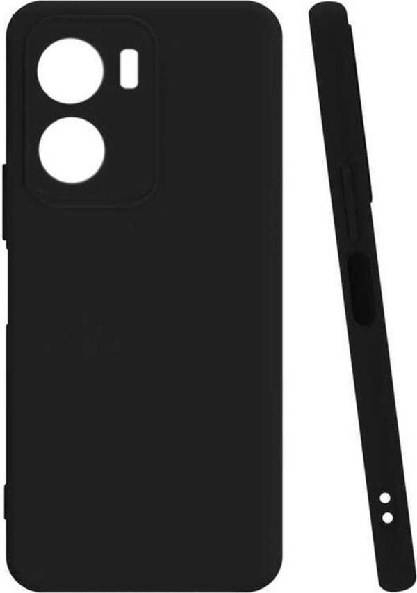 Coverzone Vivo Y16 Ile Uyumlu Kılıf Soft Pürüzsüz Bye Silikon Siyah - Image 1