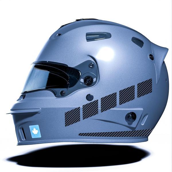 Şerit Tasarımlı Siyah Karbon Fiber Dokulu Motosiklet Kask Sticker Çınar Extreme  - Image 1