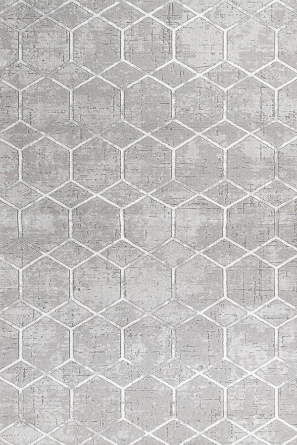 Gri Geometrik Etnik Modern Desenli Pamuk Makinada Yıkanabilir Hav Toz Vermez Leke Tutmayan Kaymaz Taban Dijital Makine Baskı Salon Yolluk Mutfak Halı - Image 1