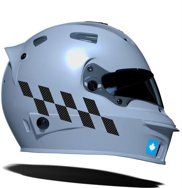 Siyah Karbon Fiber Dokulu Damalı Kask Motosiklet Sticker Takımı Çınar Extreme  - Image 1