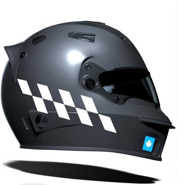 Süt Beyaz Damalı Kask Motosiklet Sticker Takımı Çınar Extreme  - Image 1