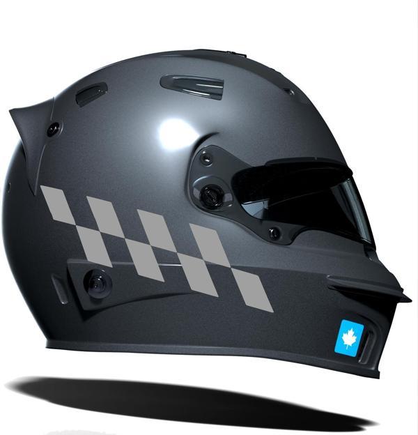 Taş Grisi Damalı Kask Motosiklet Sticker Takımı Çınar Extreme  - Image 1
