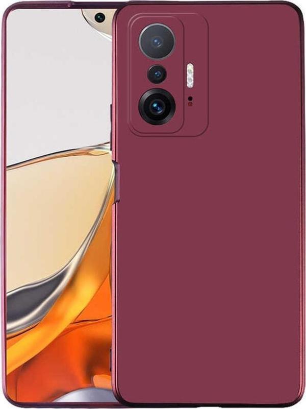 Coverzone Xiaomi Mi 11t 5g Ile Uyumlu Kılıf Premier Silikon Kapak Mürdüm - Image 1