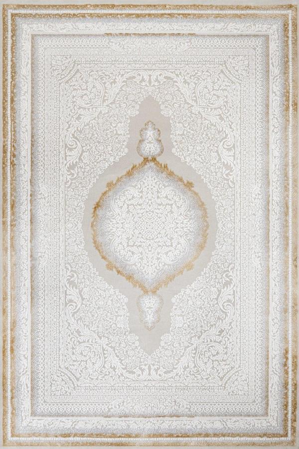 Gold Klasik Etnik Modern Desenli Pamuk Makinada Yıkanabilir Hav Toz Vermez Leke Tutmayan Kaymaz Taban Dijital Makine Baskı Salon Yolluk Mutfak Halı - Image 1