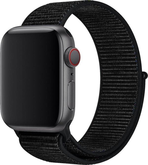 Coverzone Apple Watch 44mm Uyumlu Kayış Spor Loop Kordon Siyah - Image 1