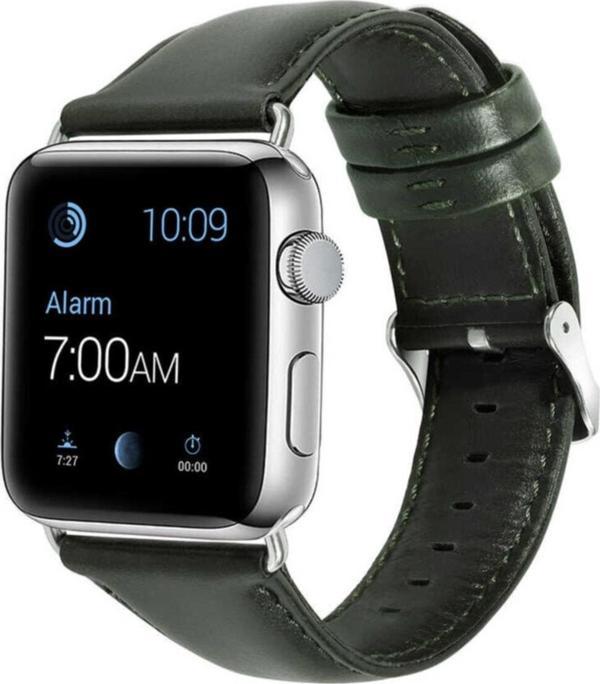 Coverzone Apple Watch 42mm Deri Kordon Yeşil - Image 1