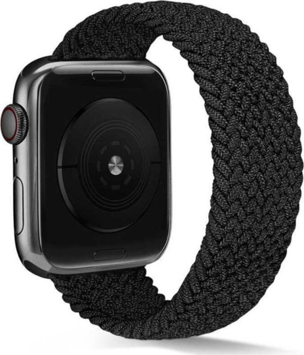 Coverzone Apple Watch 42mm Knitting Braid Small Kordon Siyah - Image 1