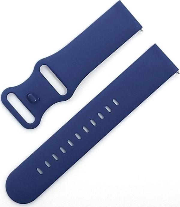 Coverzone Apple Watch 5 Ile Uyumlu Kayış Yumuşak Çift Tokalı 42-44mm Termoplastik Kordon Mavi - Image 1