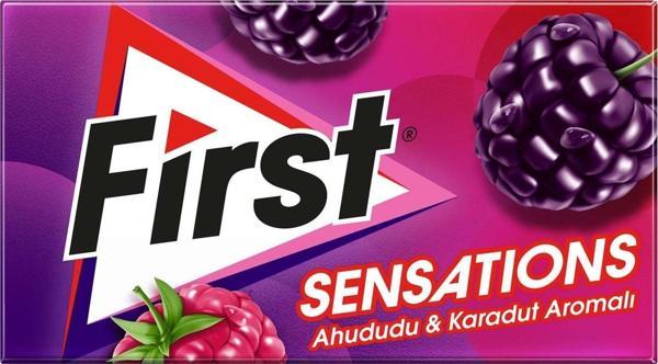First Sensations Ahududu & Karadut Aromalı Şekersiz Tatlandırıcılı Sakız - Image 1