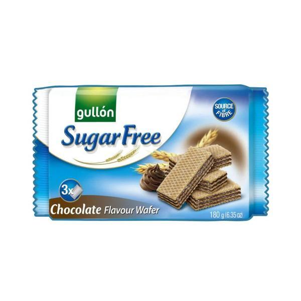 Gullon Kakao Aromalı Krema Dolgulu Şekersiz Gofret - Sugar Free Wafer 180 gr - Image 1