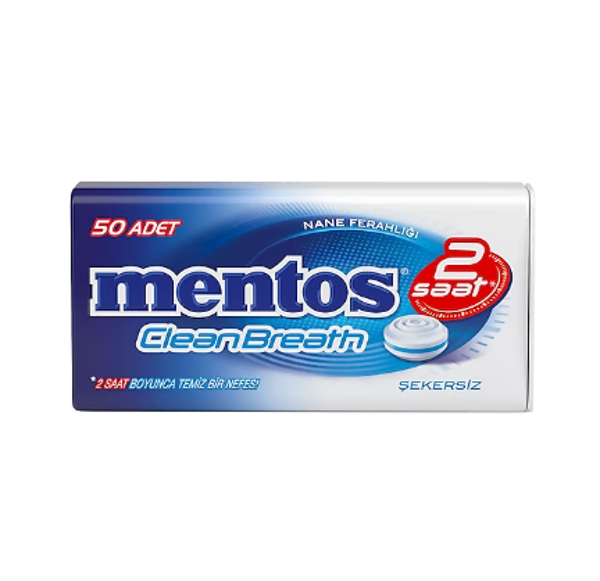Mentos 2 Saat Clean Breath Nane Aromalı Şeker 35 G - Image 1
