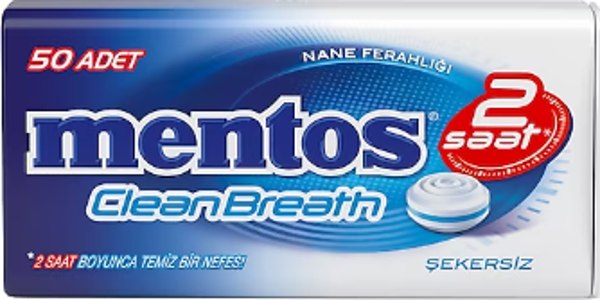 Mentos 2 Saat Clean Breath Nane Aromalı Şeker 35 G - Image 1