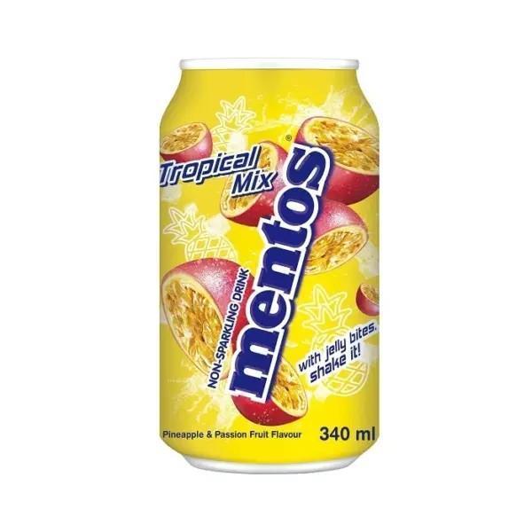 Mentos Hindistan Cevizi Jölesi Parçacıklı Karışık Tropikal Meyve Aromalı İçecek 340 ML - Image 1