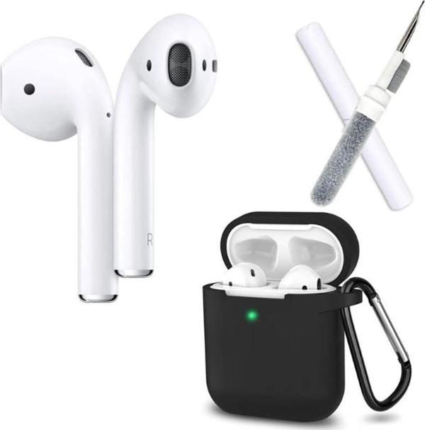 Coverzone Bluetooth Kulaklık 2.Nesil 3.Nesil Kulaklık Kutusu Şarj Kablosu Silikon Kılıf Kulaklık Temizleyici - Image 1