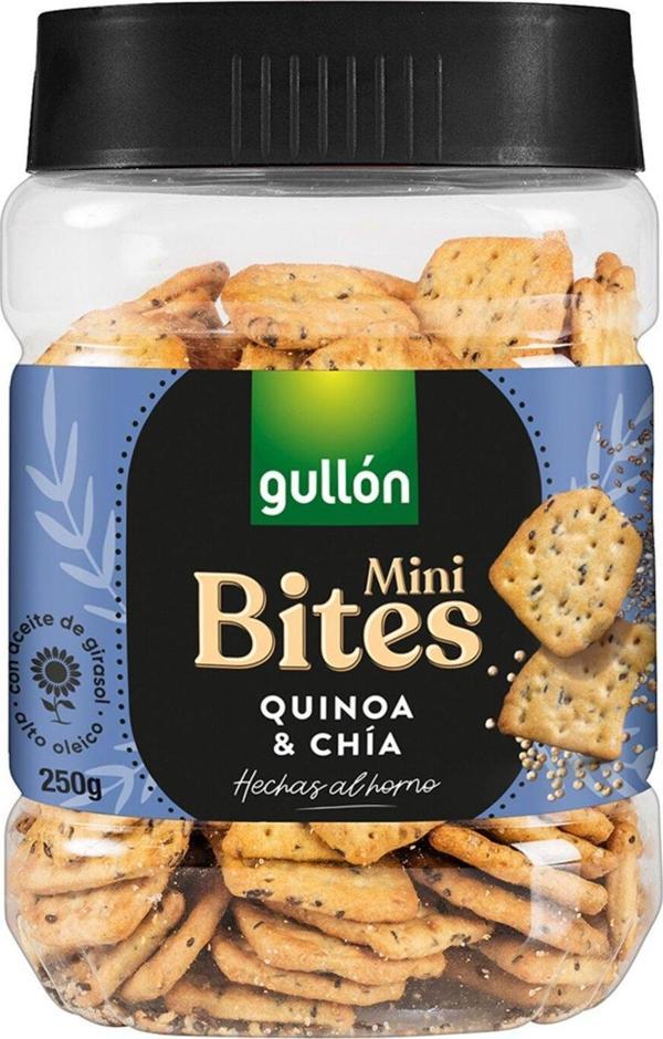 Gullon Mini Bites Quinoa & Chia Balık Kraker 250 gr - Image 1