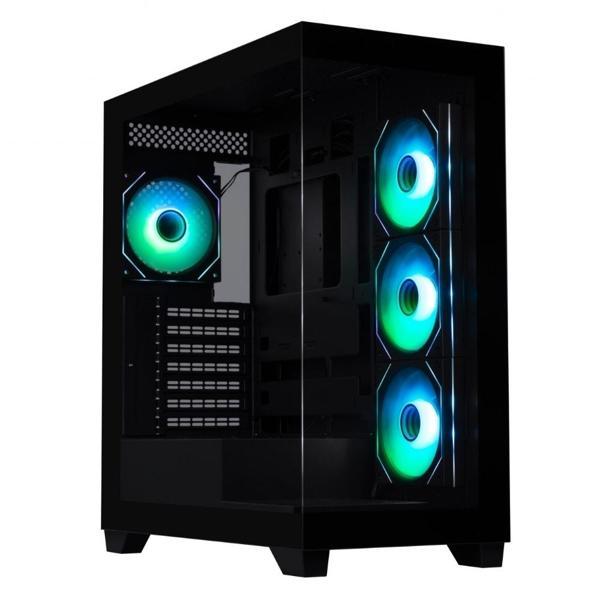 Bitfenix Ceto Premium Black 850W 80+ Bronze PSU 4x120mm ARGB Fan ATX Temperli Cam Siyah Gaming (Oyuncu) Kasa - Image 1