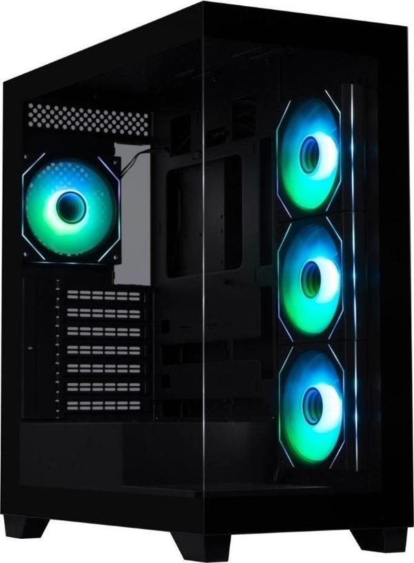 Bitfenix Ceto Premium Black 850W 80+ Bronze PSU 4x120mm ARGB Fan ATX Temperli Cam Siyah Gaming (Oyuncu) Kasa - Image 1