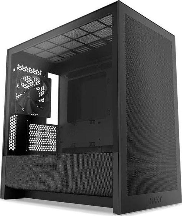 NZXT H Series H3 Flow CC-H31FB-01 mATX Siyah Gaming (Oyuncu) Kasası - Image 1