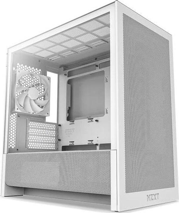 NZXT H Series H3 Flow CC-H31FW-01 mATX Beyaz Gaming (Oyuncu) Kasası - Image 1