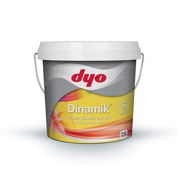 DYO 7,5LT DİNAMİK İPEKMAT SİLİKONLU SİLİNEBİLİR İÇ CEPHE DUVAR BOYASI (3212)  IRMAK YEŞİLİ - Image 1