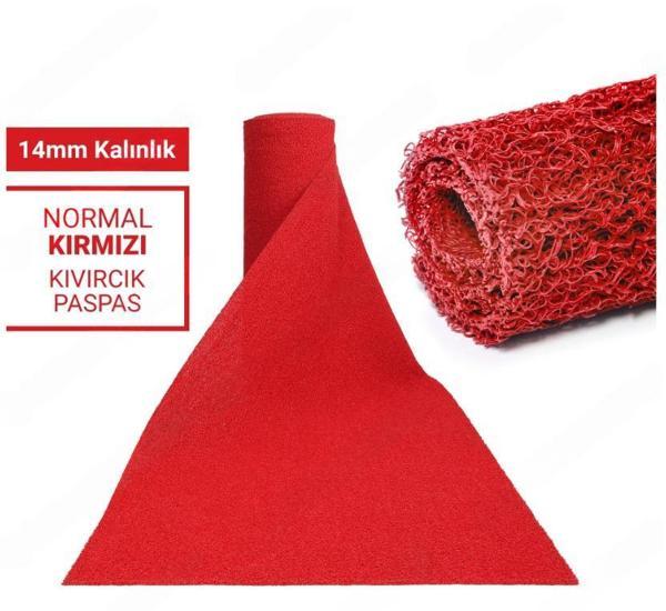 100X350CM KIRMIZI KIVIRCIK PASPAS-HALI KAYMAZ YOLLUK LİDYA 14MM - Image 1