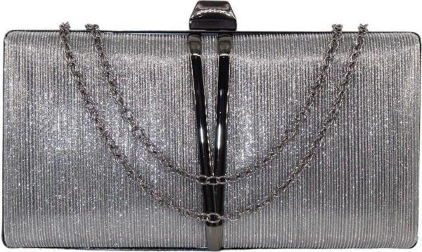 Lazer Kumaş. Platin Abiye Çanta. Platin Davet Gece Çantası. Abiye Çanta Platin. Clutch Çanta. - Image 1