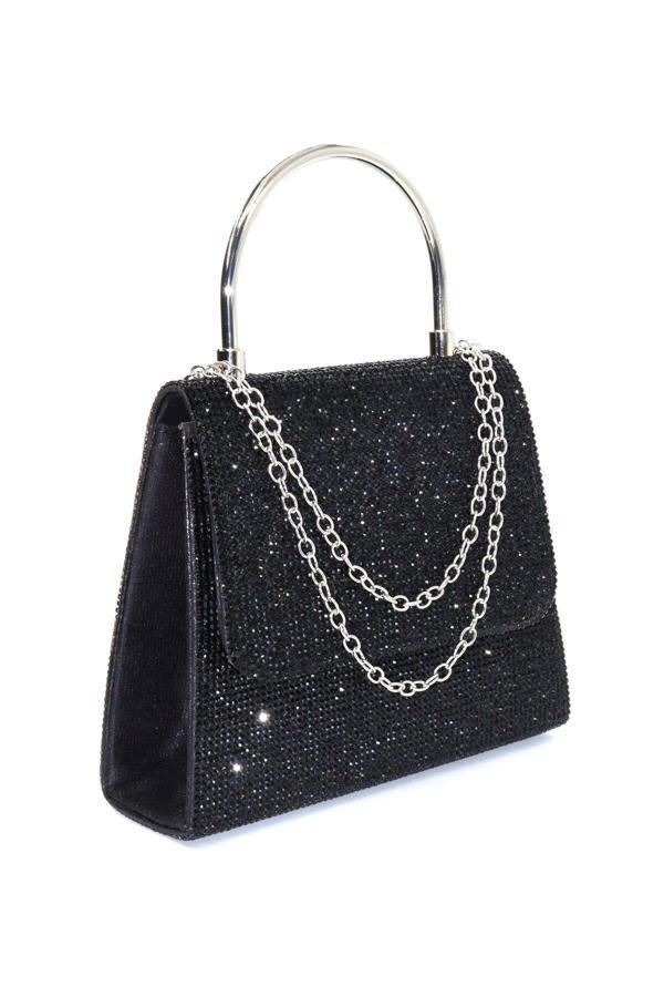 Platin Taşlı Abiye Çanta. Platin Kadın Abiye Çanta. Platin Abiye Çanta. Davet Gece Clutch Çanta. - Image 1