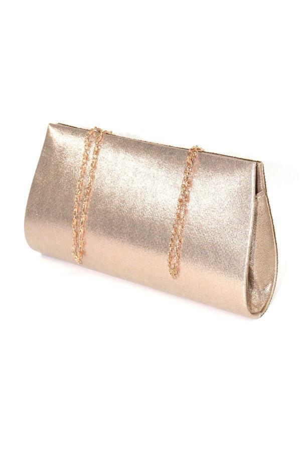 Taşlı gold abiye çanta. Clutch gold taşlı davet gece çantası. Altın abiye çanta. Gold abiye çanta. - Image 1