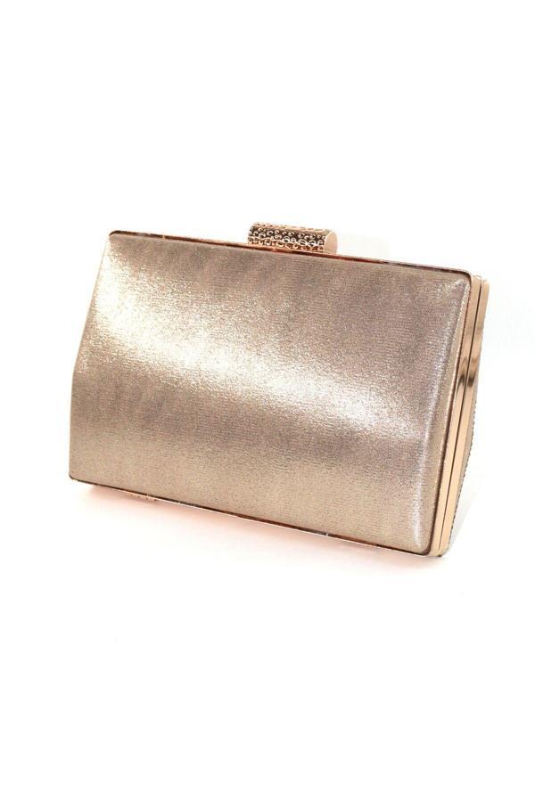 Taşlı gold abiye Çanta. Clutch gold taşlı davet gece çantası. Altın abiye çanta. Gold abiye çanta. - Image 1
