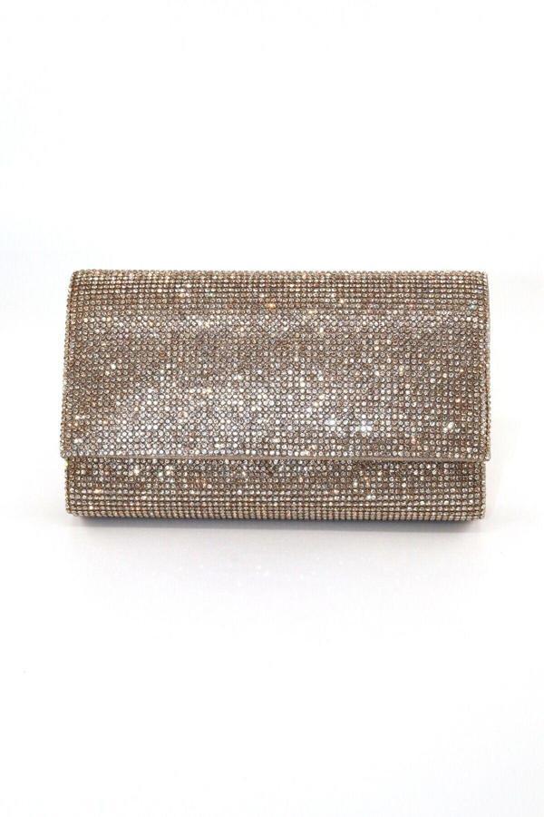 Taşlı siyah abiye çanta. Clutch siyah taşlı gece çantası. Abiye çanta siyah. Siyah abiye çantası. - Image 1