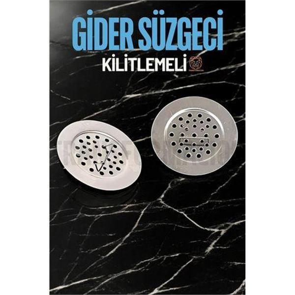 Kilitlenebilir Metal Lavabo Evye Süzgeci 2 ADET - Image 1