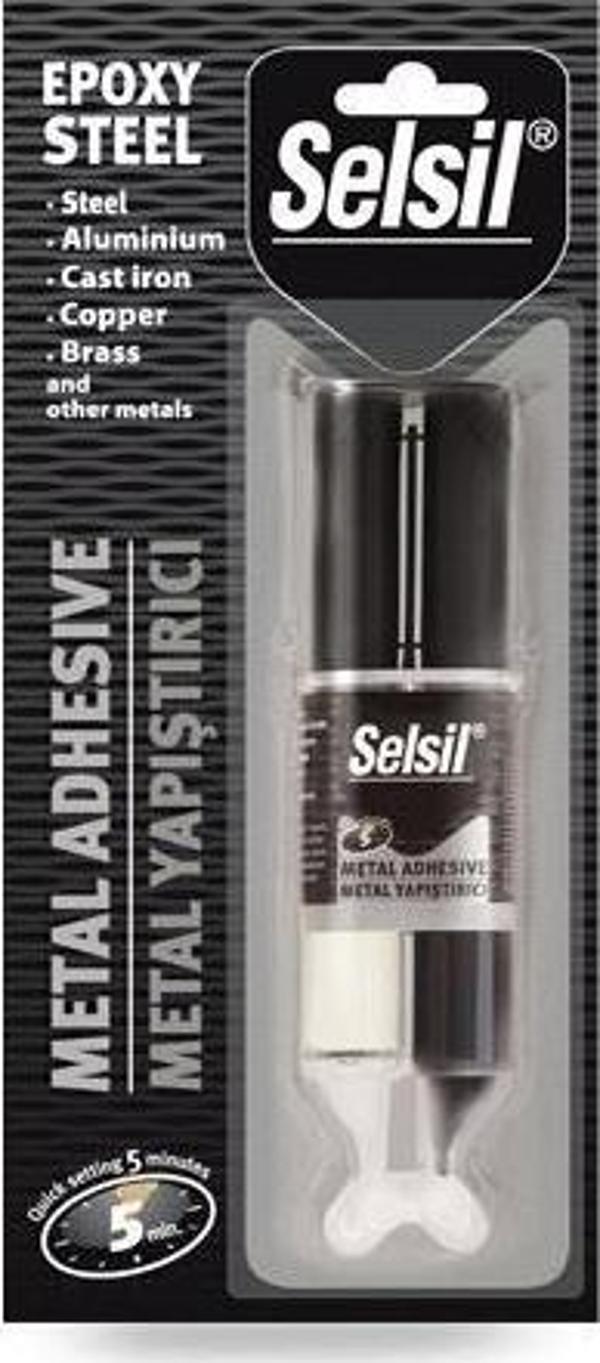 Selsil Epoksi Metal Yapıştırıcı Enjektör 5 Dakika 28 Gr - Image 1