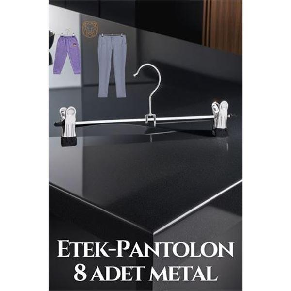 Metal Etek Pantolon Askısı - Mandallı Etek Askısı Pantolon Askısı 8 Adet - Image 1