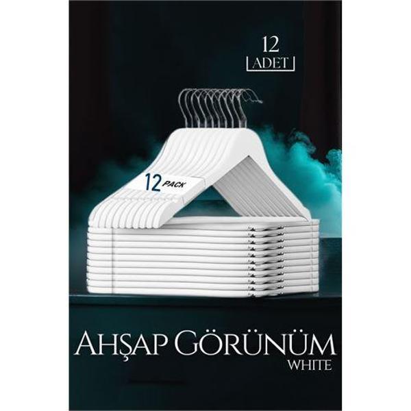 Beyaz Ahşap Görünüm 12 li Askı Seti Schönbuch Design - Image 1