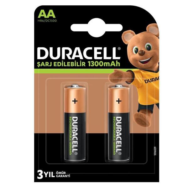 Duracell Şarj Edilebilir Pil 2'Li AA 1300 mAh - Image 1