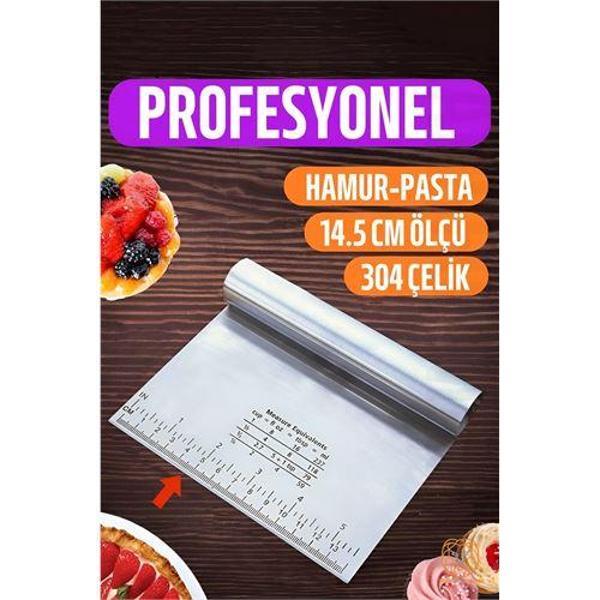 Hamur Kesici Spatula Profesyonel 304 Paslanmaz Çelik - Image 1