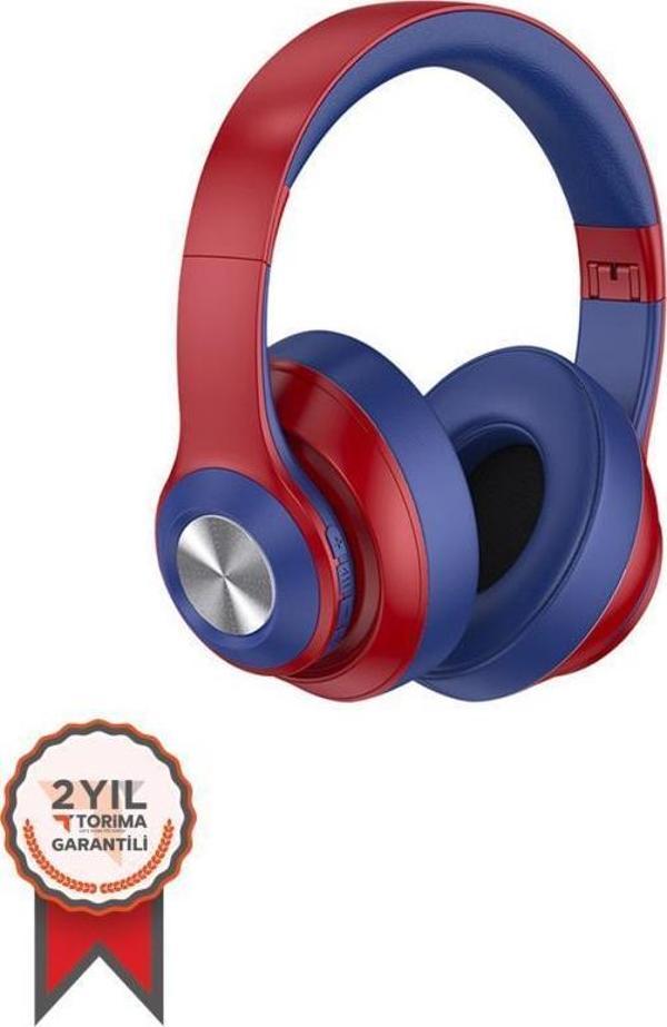 Torima Sn-85 Kablosuz Kulaklık Bluetooth 5.1 Kırmızımavi - Image 1