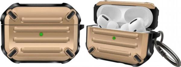 Coverzone Pro  Kulaklık Koruyucu Çengelli Greenwood Armor Silikon Kılıf Gold - Image 1