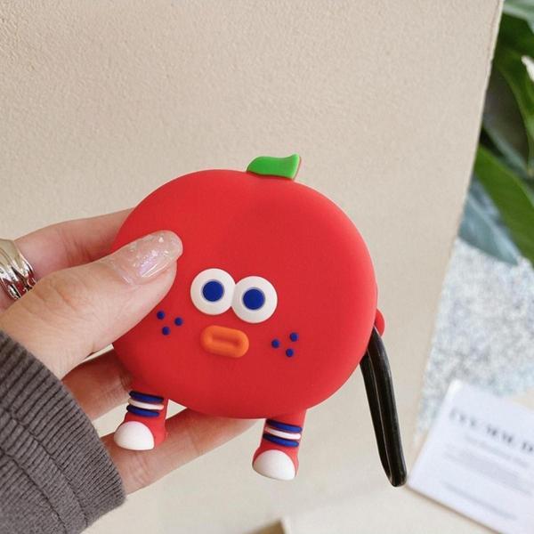 Coverzone Samsung Galaxy Buds Live Ile Uyumlu Karakter Görünümlü Cartoon Kılıf Tomato - Image 1