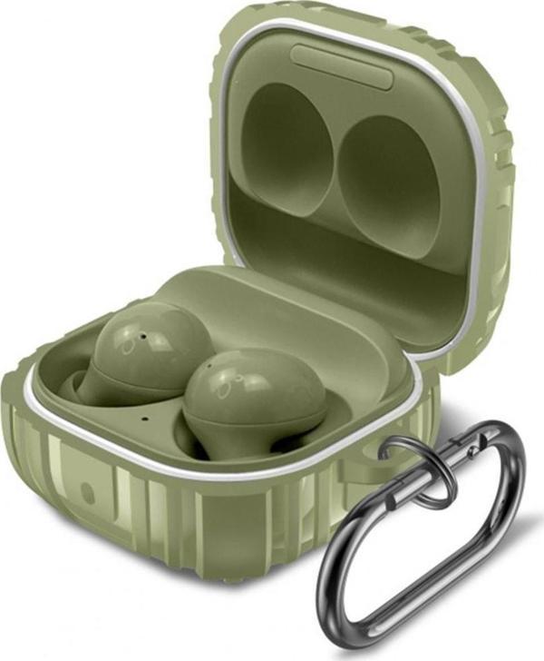 Coverzone Samsung Galaxy Buds Live Ile Uyumlu Kulaklık Kılıf Fundamental Sert Koruyucu Kılıf Yeşil - Image 1