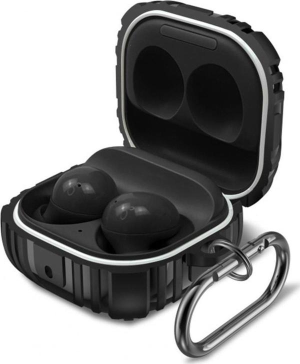 Coverzone Samsung Galaxy Buds Live Pro 2 Ile Uyumlu Kulaklık Kılıf Fundamental Sert Koruyucu Kılıf Siyah - Image 1